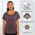 thumbnail image 4 of Women’s Triblend Dolman Bulk T-Shirt, 50/25/25 Polyester/Ring Spun Cotton/Rayon, Assorted Short Sleeve Crewneck Tees (Bright Color 6 Pack, XS), 4 of 7