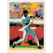 Ellis Burks Red Sox 1989 Baseball Jeffrey Rubin art postcard