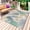 Beige, variant on Marine Life Outdoor Rug for Patio/Deck/Porch, Non-Slip Large Area Rug 4 x 6 Ft, Summer Coastal Nautical Coral Conch Seashells Indoor Outdoor Rugs Washable Area Rugs, Camping Rug Carpet Runner