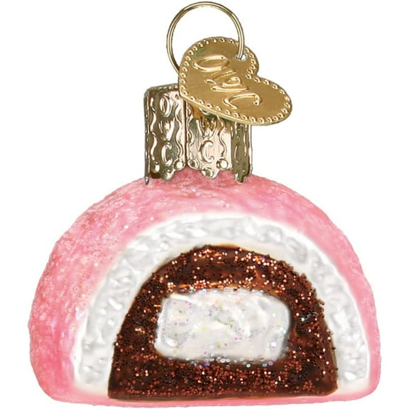 Old World Christmas Glass Blown Christmas Ornament, Mini Hostess Snoball, 1.5" (With OWC Gift Box)