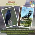 thumbnail image 2 of Metal Raven - Artistic Blackbird Silhouette, Outdoor Decor for Garden, Patio, Yard - Ornament for Home, Lawn, Gate, Fence - Black, 2 of 9