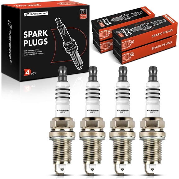 A-Premium 2477 Iridium Platinum Spark Plugs (Pack of 6) Compatible with Honda, Hyundai, Kia & Jeep Cars - CR-V, Civic, Accord, Elantra, Soul, Odyssey, Compass, Journey, Patriot, 1990-2020, 1.6L-2.4L