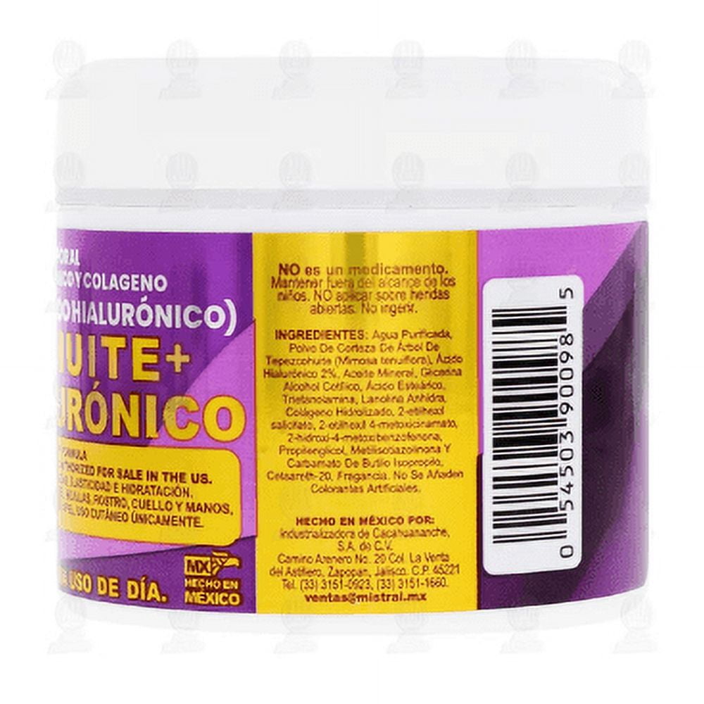 DEL INDIO PAPAGO Tepezcohuite + Hyaluronic Acid Day Cream 4 oz (mimosa tenuiflora)