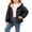.Black, variant on Agkizg Girls Hooded Puffer Coat Thick Fleece Lined Winter Jacket with Pockets Solid Color Cute Warm Outerwear