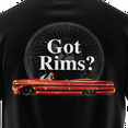 thumbnail image 4 of Rollin Hard men's Got Rims Lowrider white classic fit front and back print graphic tee shirt, 4 of 5