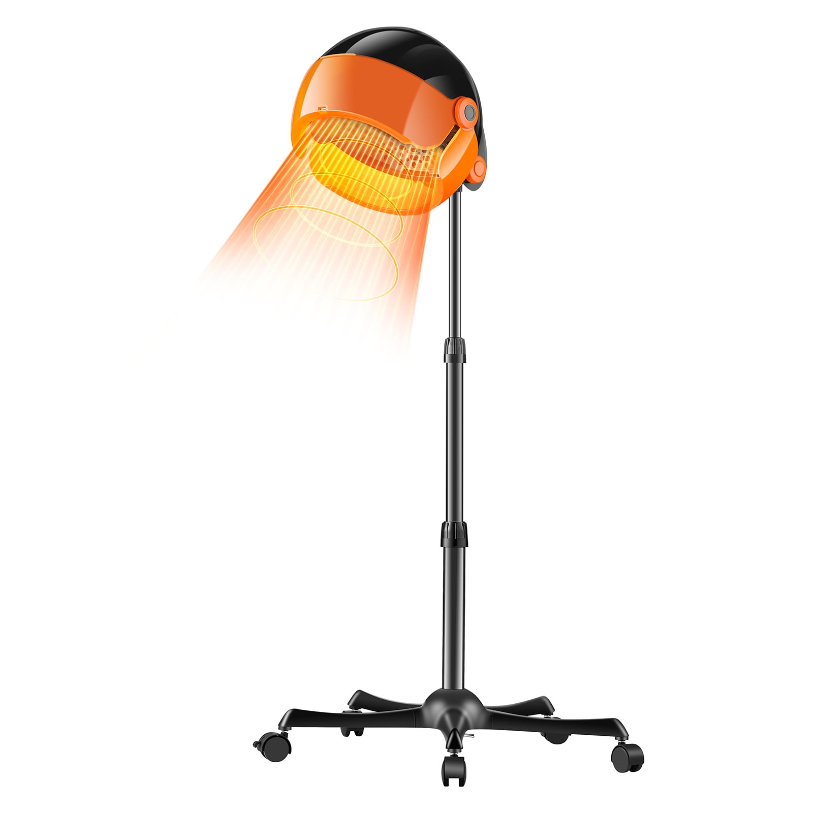 KFFKFF Ionic Hair Dryer with Hood, 1875W Professional Bonnet Hair Dryer, Timer Function, 3 Heat Settings & Speed Control, Portable Floor Stand with Wheels for Salon & Home Spa