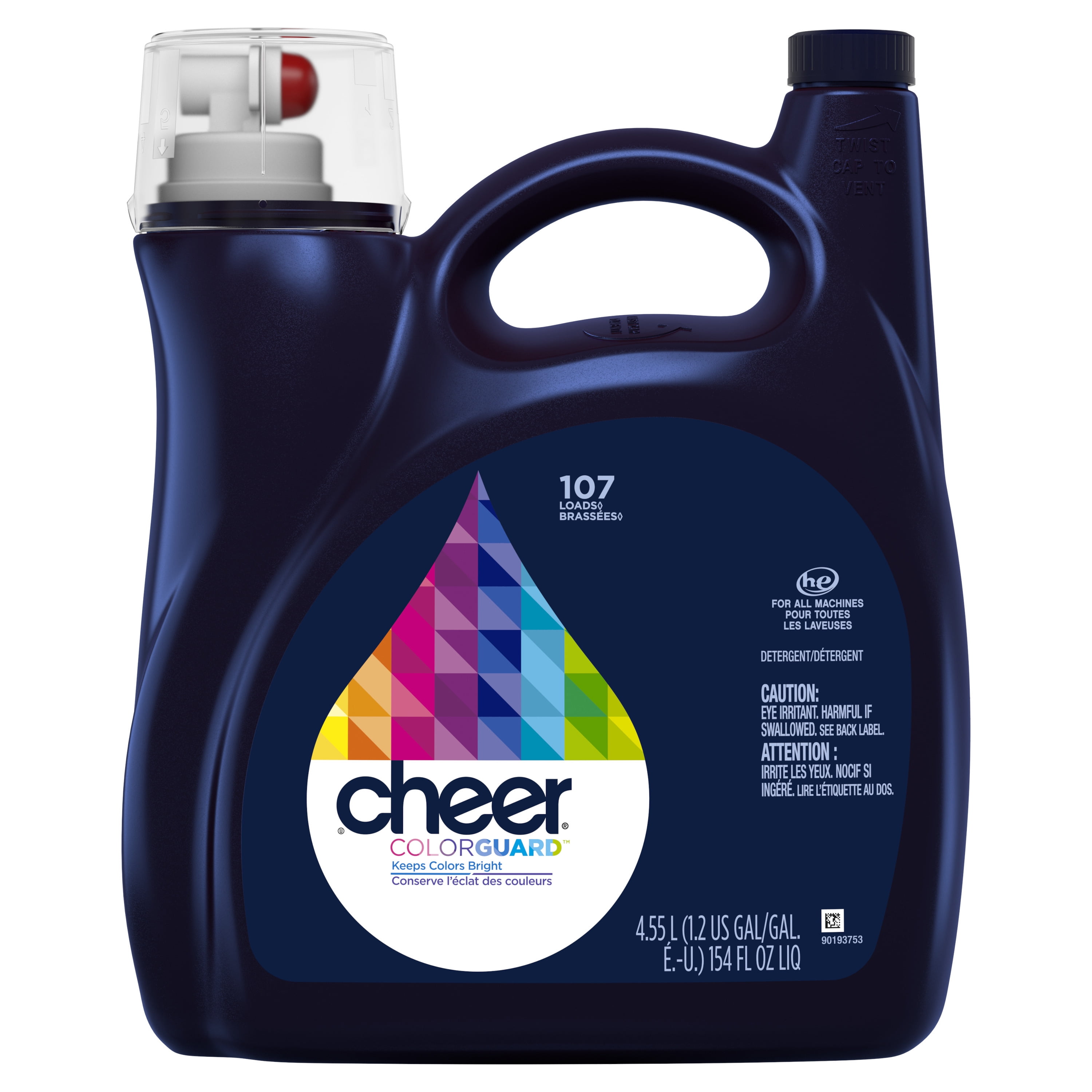 Cheer Liquid Laundry Detergent 107 Loads, 154 fl oz, He Compatible