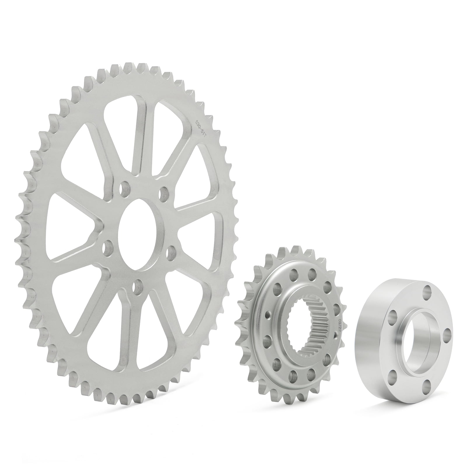 TOFR Drive Sprocket Conversion Kit For Harley Touring/Twin-Cam & M8 (2009-up) - 25/54 Tooth, Aluminum Spacer