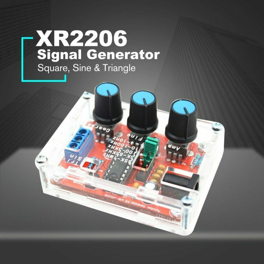 Acrylic Case Assembled XR2206 Function Signal Generator Sine Output 1HZ-1MHZ 