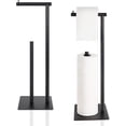 thumbnail image 7 of Freestanding Black Toilet Paper Holder Stand with Reserve Storage Holder, Set of 2, 7 of 7