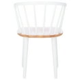 thumbnail image 4 of SAFAVIEH Blanchard Mid-Century Curved Spindle Side Chair, Natural/White, Set of 2, 4 of 5