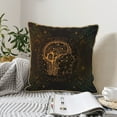 thumbnail image 2 of Velvet Decorative Throw Pillow Covers Set of 2, Soft Square Cushion Cover with Invisible Zipper Abstract Network AI Printing, 16"x16", 2 of 7