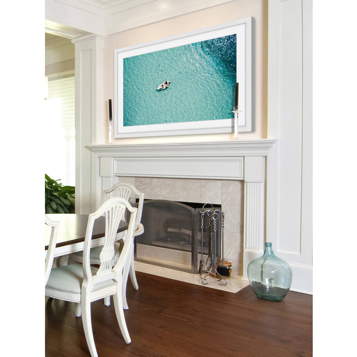 Marmont Hill "Clear Blue Lake" by Hassan Ishan Framed Painting Print