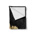 thumbnail image 2 of Cincinnati Soft Flannel Fleece Throw Blanket, Skyscrapers in Golden Yellow Hues Monumental Giant Exterior, Cozy Plush for Indoor and Outdoor Use, 50" x 70", Charcoal Grey Pale Brown, by Ambesonne, 2 of 5