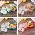 thumbnail image 3 of Snack Bowls Sweet Box with Lid, Flower Shapes Food Storage Box, Fruit with 6 Compartments（red）, 3 of 5
