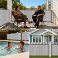 thumbnail image 6 of 3'x16' Grey Balcony Privacy Screen Fence Cover, UV Protection Weather-Resistant 3 FT Height Shield for Deck, Patio, Backyard, Outdoor Pool, Porch, Railing, 6 of 6
