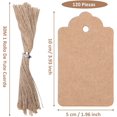 thumbnail image 3 of Etiqueta para Regalo 100 Piezas Etiquetas Papel Kraft, Rectángulo Craft Etiquetas Decorativas con Cuerda de Yute, Etiqueta carton colgantes de regalo, 3 of 4