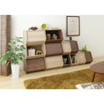 thumbnail image 4 of IRIS USA Boîte de Rangement Modulaire en Bois avec Porte, Étroite, Brun Clair, 4 of 5