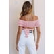 thumbnail image 1 of Blusa De Manga Corta Con Volantes Para Mujer, Corbata En La Espalda, Blusa Corta Con Volantes Para Mujer, Busto Fruncido, Informal, Suave, Transpirable Para La Oficina, Para ANGGREK Otros, 1 of 6