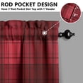 thumbnail image 3 of Rustic Checkered Kitchen Curtains 2 Pack 27.5x36 Inch Tier Panels Semi-Sheer Rod Pocket Short Curtains for Rustic Decor, 3 of 4