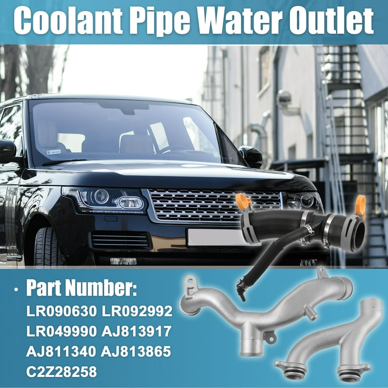 Unique Bargains 1 Set Coolant Pipe Water Outlet Set for Land Rover for Range  Rover Sport Discovery NO.LR090630/LR092992 