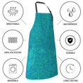 thumbnail image 5 of Naloa Blue Green Glitter Apron Kitchen Aprons with Pockets for Women Men Chef, 5 of 8