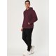 thumbnail image 4 of Sudadera con capucha Lars Amadeus Borgoña S Para Hombre, 4 of 6