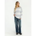 thumbnail image 2 of No Boundaries Boatneck Pullover Cable Knit Sweater, Lightweight, Women's, 2 of 5