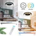 thumbnail image 5 of DingLiLighting 22" Bladeless Kids Ceiling Fan with Light,Flush Mount Ceiling Fan with Lights, Low Profile Ceiling Fan for Bedroom, Remote, Farmhouse, Changeable LED Light,3 Files,Timing,40W, 5 of 11