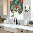 thumbnail image 5 of William Morris Plant Floral Balloon Curtains for Bedroom/Front Door/Bathroom, Retro Lotus Flower Leaves Tie Up Curtains 63 Inch Length Light Filtering Kitchen Curtains Shades for Windows 46"x63", 5 of 8