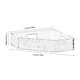 thumbnail image 3 of Xihbxyly Ventas de Liquidación Estante de Almacenamiento de Baño Transparente, Acrílico, Sin Perforaciones, para Pared, Triangular, para Baño, para Esquina, 3 of 7