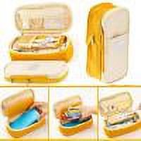 JMYHOAM 1PCS Storage Gadget Large Capacity Zipper Pencil Case Pen Pouch Bag Office Student Canvas Stationery Home and Storage