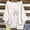 White, variant on HOMBOM Womens Summer Shirts Loose Fit 3/4 Sleeve Crewneck Solid Navy T Shirts for Women Cotton Linen