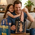 thumbnail image 4 of Fathers Day Gift Bag with Tissue Paper Medium Size 9.8" in Bulk 12 Pack Reusable Non Woven Bag for Dad, Grandfather, Husband, Boyfriend, 4 of 4