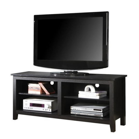 Kingfisher Lane 58" Wood TV Console in Black