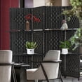 thumbnail image 2 of FDW Room Divider 4 Panel Room Screen Divider Wooden Screen Folding, Black, 2 of 7