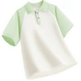 thumbnail image 5 of LIUYUNNN Kids Boys' Polo Shirts Short Sleeve Kids Green Button down Shirt School Uniforms Collared Shirts 8-9 Years Boy ShirtsBoys Girls Four Seasons Outfits, 5 of 9