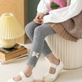 thumbnail image 2 of vdgthytj Toddler Girls Leggings Kids Cute Bow Lace High Waist Stretchy Tights Dance Under Dress Pants, 2 of 8