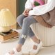 thumbnail image 4 of Cowsor Toddler Baby Girls Winter Fleece Lined Leggings Knit Thick Warm Full Length Tights Basic Velvet Pants, 4 of 7