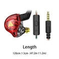 thumbnail image 4 of Cateissary Auriculares HIFI de 3,5 mm Auricular Electrónica Auricular Sonido estéreo Púrpura Teléfono y Comunicación negro rojo, 4 of 6