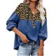 thumbnail image 2 of Leopard Print Hooded Sweatshirt, Pullover Tops Adjustable Drawstring For Spring Fall Winter, 2 of 5