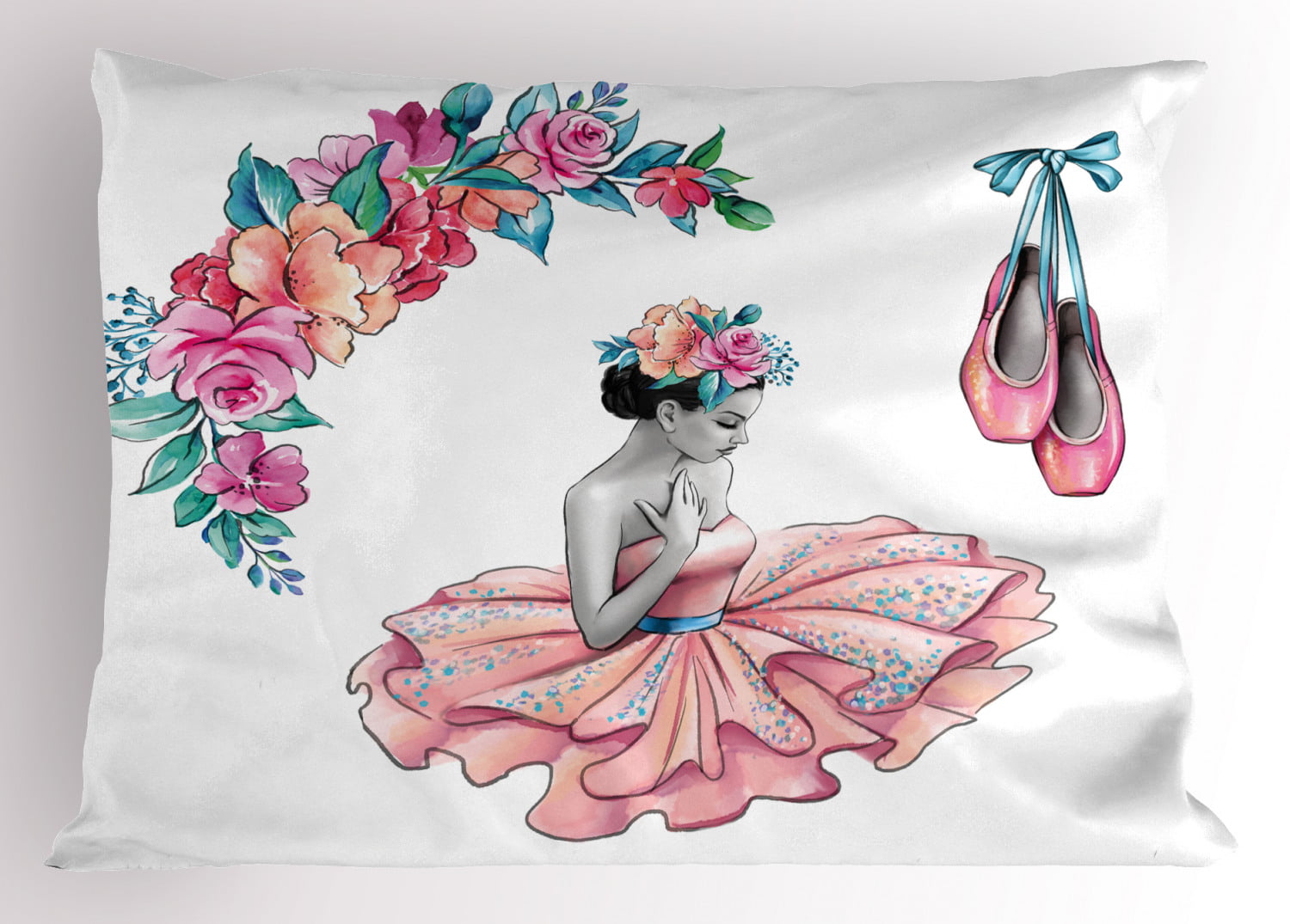 New & Handmade! 1-Girly Hedgehogs w/Flowers Standard Size Pillowcase  Soft 