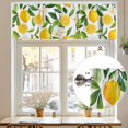 thumbnail image 7 of Country Lemon Valances for Windows, 60 x 18in, Leaf Flowers Watercolor Plants Farmhouse Rod Pocket Kitchen Valance Curtain Light Filtering Window Treatments for Living Room Bedroom, 1 Panel, 7 of 7