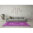 thumbnail image 3 of Ahgly Company Indoor Square Medallion Purple Traditional Area Rugs, 8' Square, 3 of 4