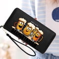 thumbnail image 6 of GEEAD Personalized Wallet for Women Multiple Card Slots Cartoon beer mugs Black background Anthropomorphic expressions Gift for Father's Day Teacher's Day Graduation, 6 of 10