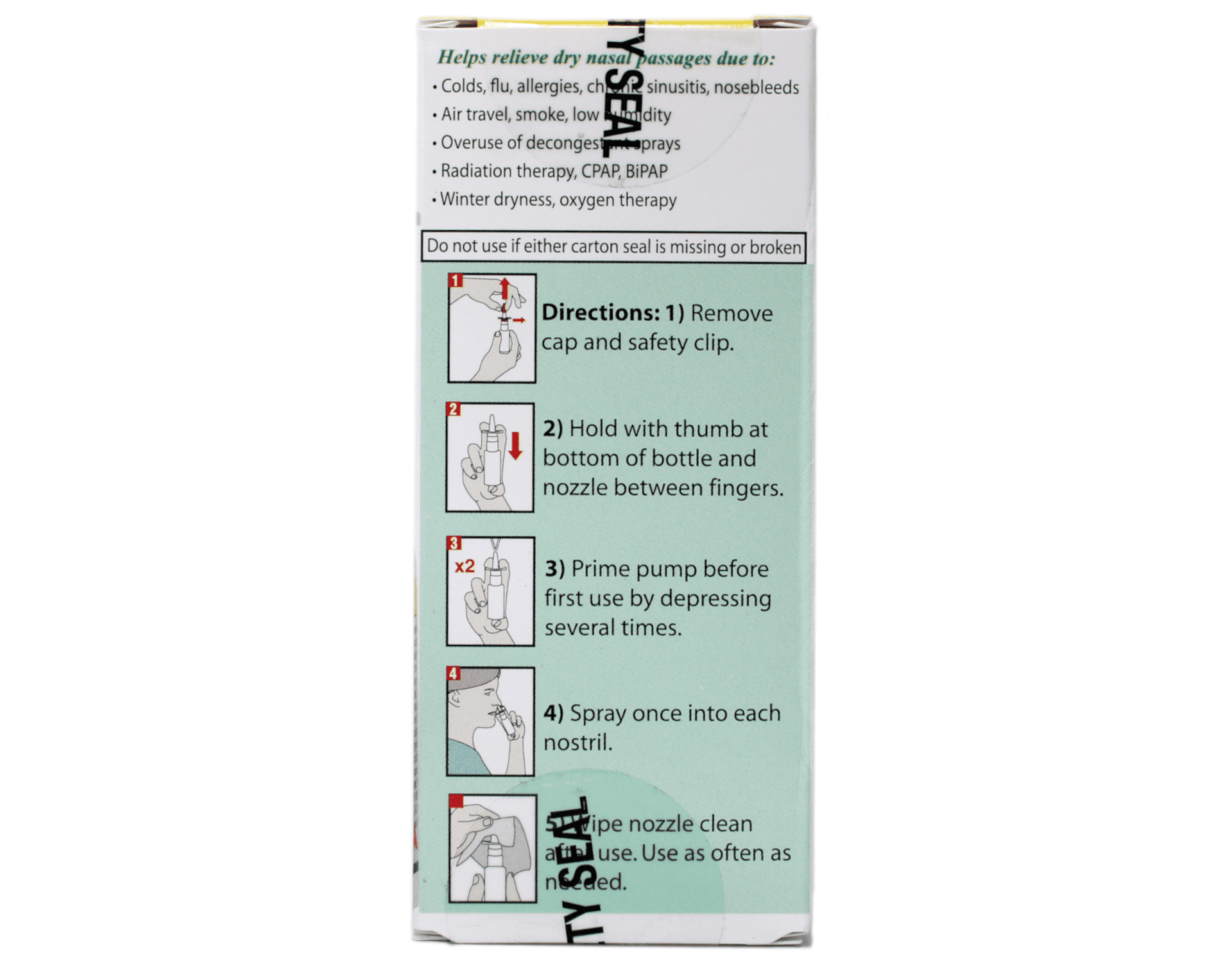 5 Pack - Ayr Saline Nasal Gel No-Drip Sinus Spray 0.75oz Each