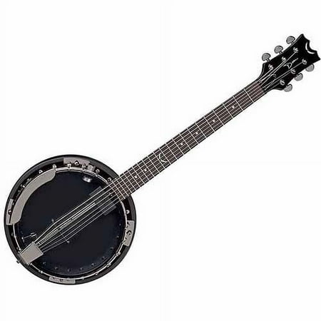 Dean Backwoods 6 Acoustic-Electric Banjo, 15 lbs, Black Chrome