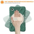 thumbnail image 3 of Case for Samsung Galaxy Tab A9+ 11.0" 2023 SM-X210 / SM-X215 / SM-X2, Kids Friendly Rugged Cover Built-in 360° Rotatable Stand-Hand/Shoulder Strap/Pencil Holder for Galaxy Tab A9 Plus, Emeraldgreen, 3 of 18