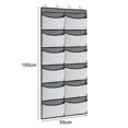 thumbnail image 4 of Hadanceo Door Hanging Bag with Large Mesh Pockets Large Capacity Easy Installation Closet Hanging Shoe Rack Sundries Organizer Black, 4 of 8