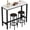 47.2"White & Brown, variant on LinkRomat 39.3" Bar Table Set for 2,Faux Marble Pub Height Table with 2 Upholstered Stools,Compact Dining Table Set for Living Room,Kitchen,Bar,Gray